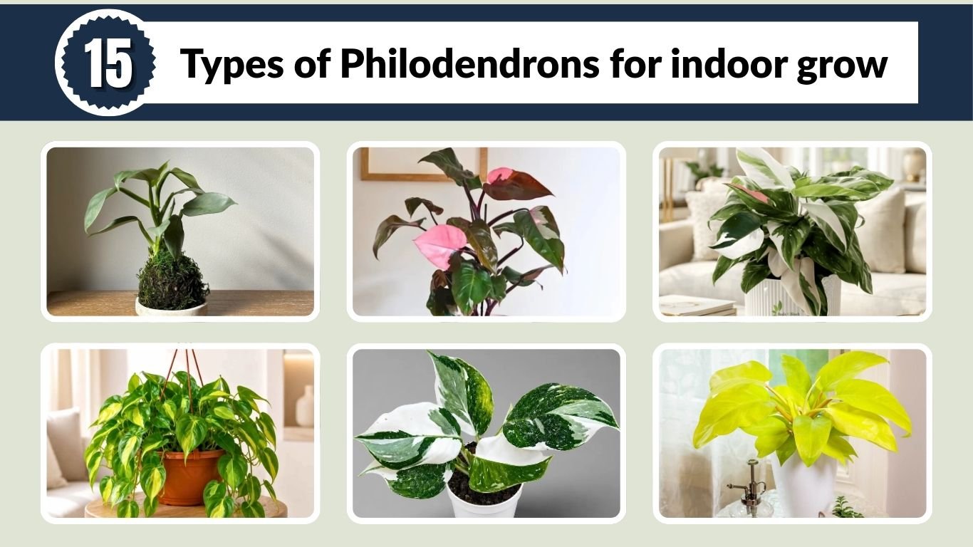 15 Types of Philodendrons for indoor grow: Care, Id with Pictures
