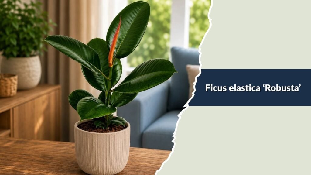 Ficus elastica ‘Robusta’ (Robusta Rubber Plant)
