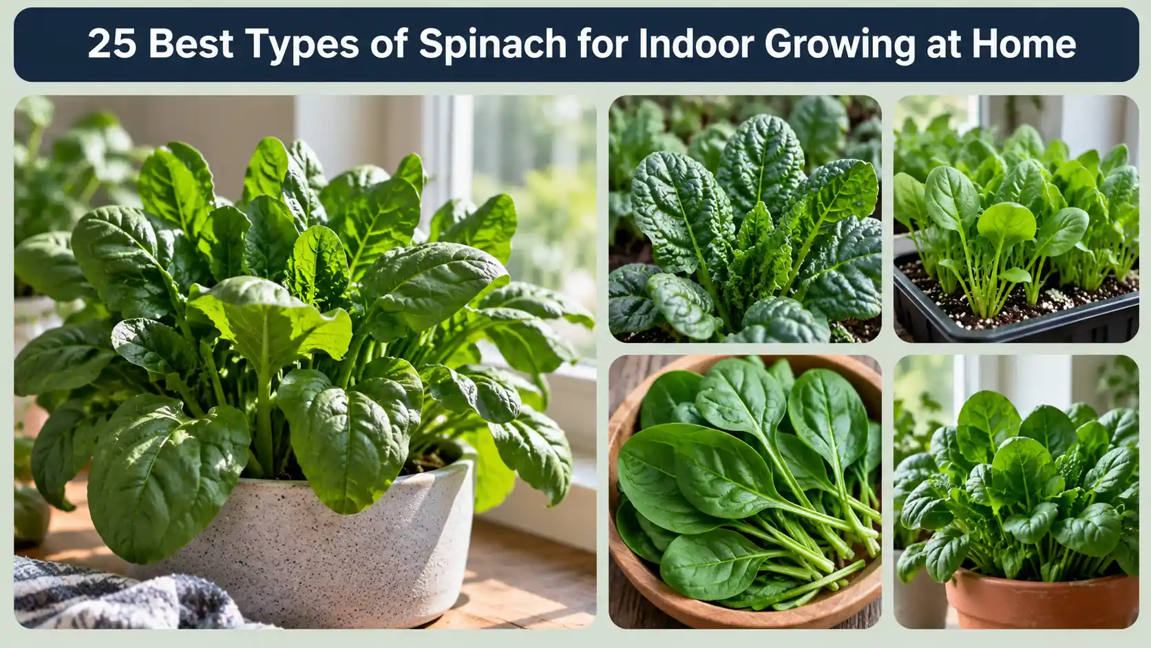 25 Best Types of Spinach for Indoor Growing at Home