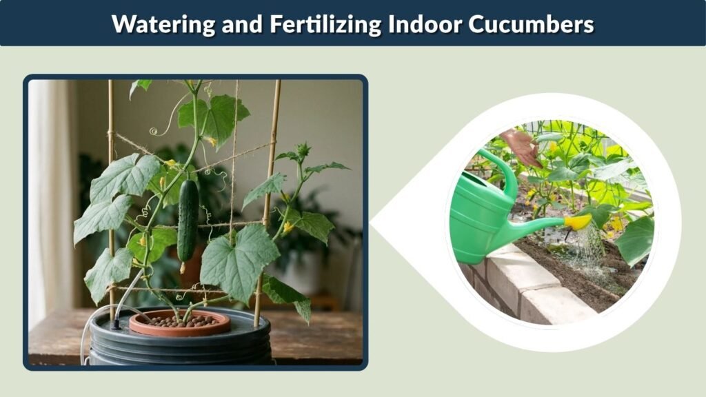 Watering and Fertilizing Indoor Cucumbers