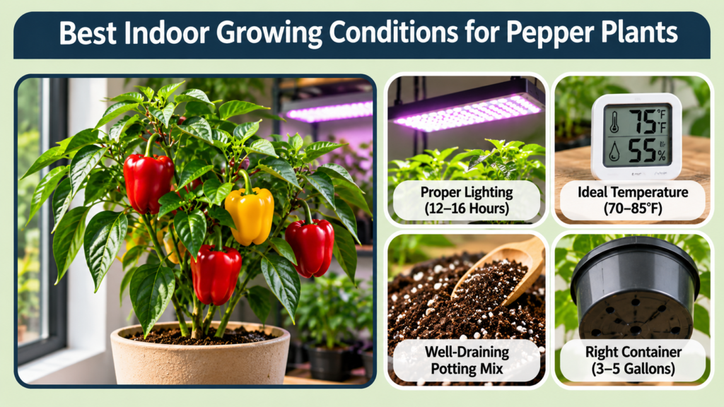 Best Indoor Growing Conditions for Pepper Plants