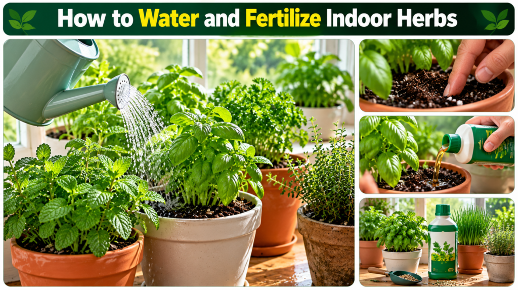 How to Water and Fertilize Indoor Herbs