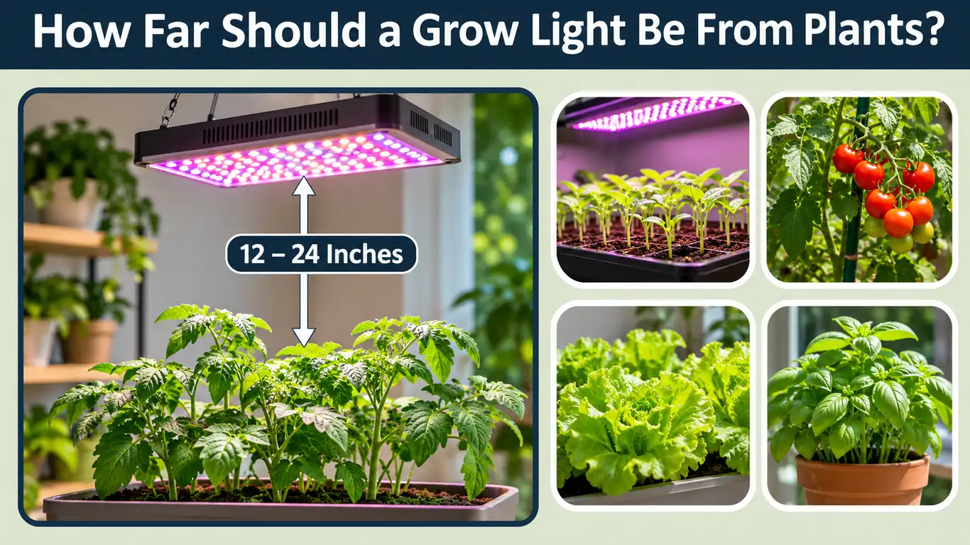 How Far Should a Grow Light Be From Plants? Distance Guide