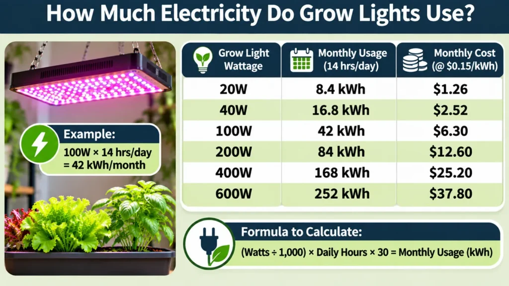 How Much Electricity Do Grow Lights Use?