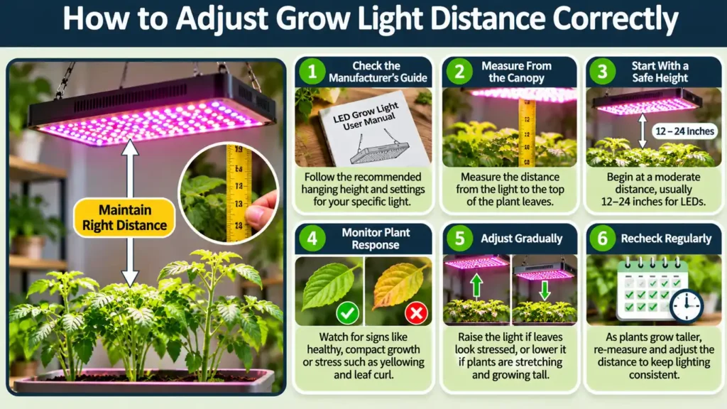 How to Adjust Grow Light Distance Correctly