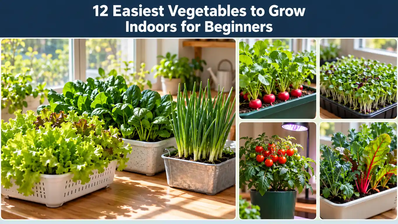12 Easiest Vegetables to Grow Indoors for Beginners
