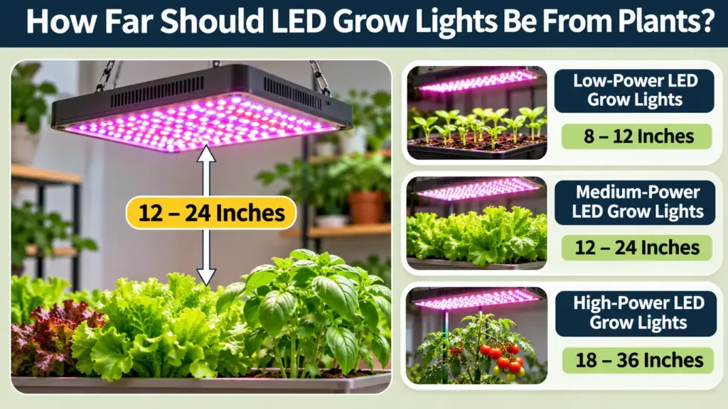 How Far Should LED Grow Lights Be From Plants?