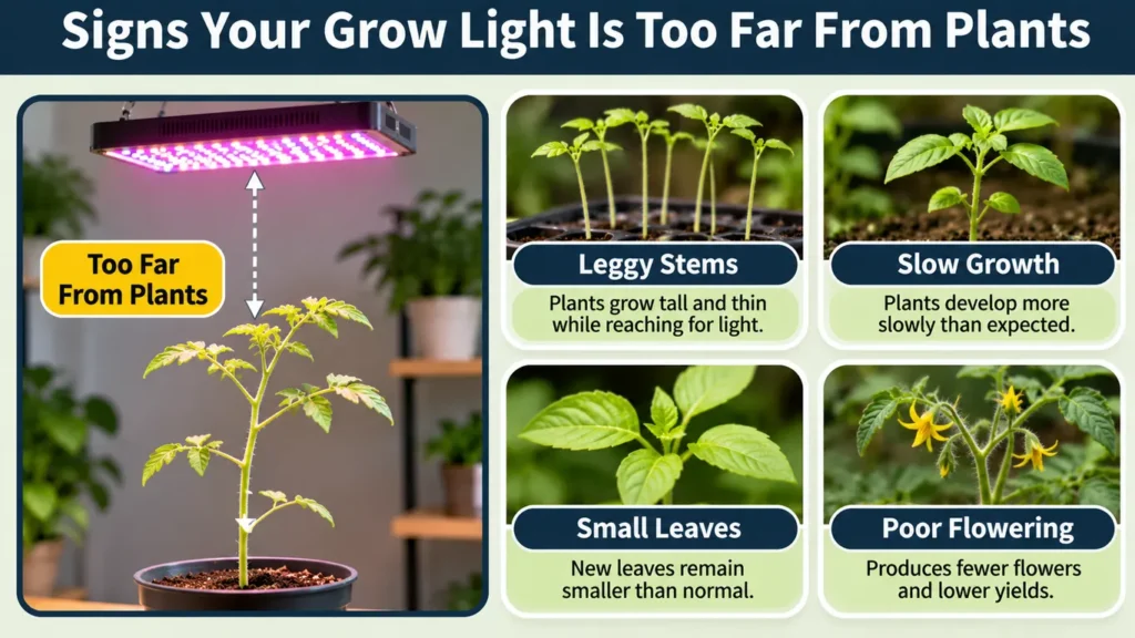 Signs Your Grow Light Is Too Far From Plants
